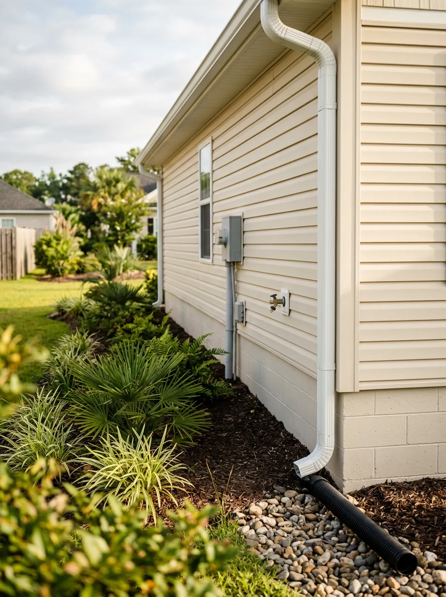 Close-up of a well-maintained home exterior in Jacksonville showing quality craftsmanship and attention to detail.